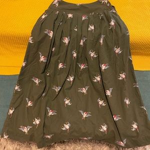 Olive green duck skirt. Size 4. This has been my most loved skirt of all time!